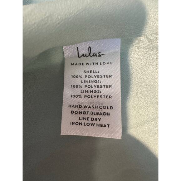 Lulu’s NWT Fairytale Design Sage Green Organza Strapless A-Line Midi Dress L - Picture 7 of 7